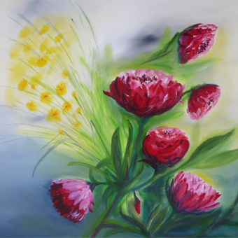 Pfingstrosen im Klostergarten