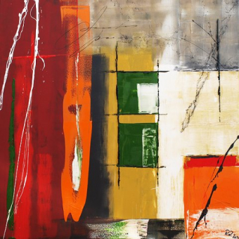 Abstrakte Geometrie grün